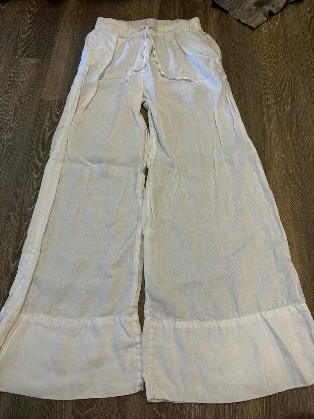 Zara Linen Wide Leg Pull on Pants